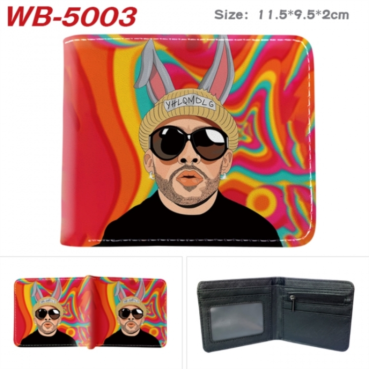 full house of magic Animation color PU leather half fold wallet 11.5X9X2CM