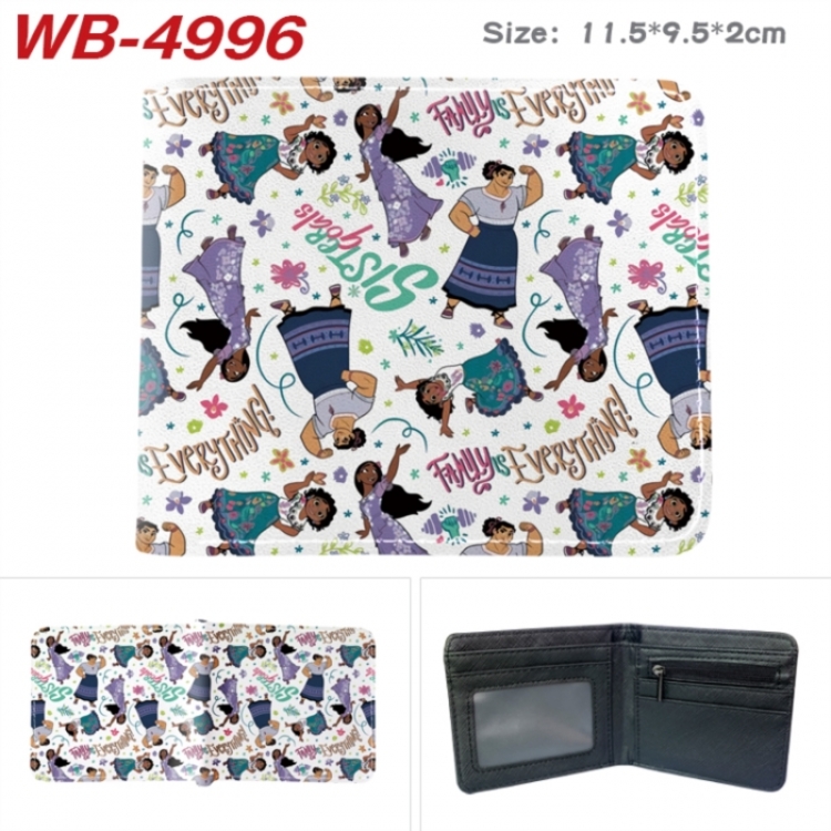 full house of magic Animation color PU leather half fold wallet 11.5X9X2CM