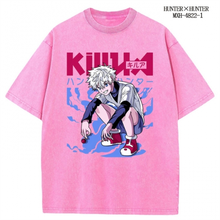 HunterXHunter Anime peripheral pure cotton washed and worn T-shirt from S to 4XL