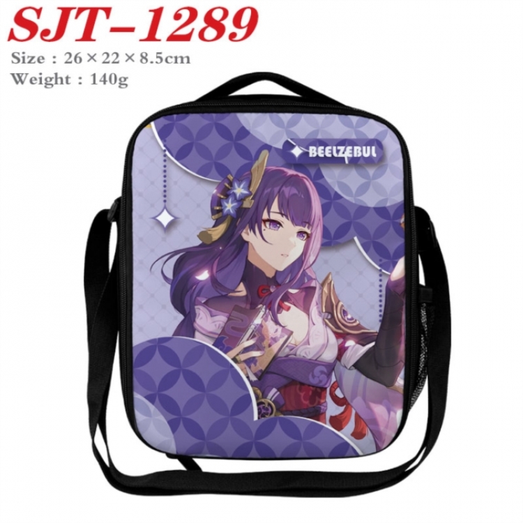 Genshin Impact Anime Lunch Bag Crossbody Bag 26x22x8.5cm 