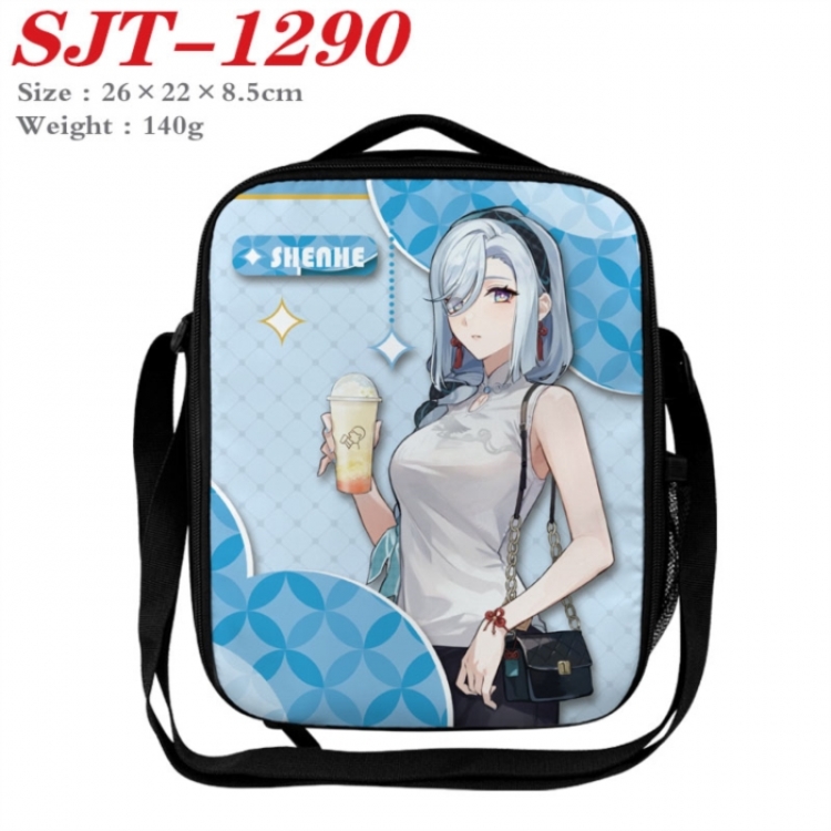 Genshin Impact Anime Lunch Bag Crossbody Bag 26x22x8.5cm 