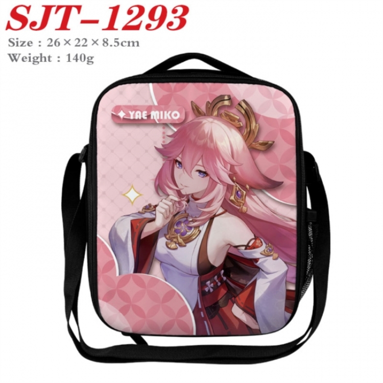Genshin Impact Anime Lunch Bag Crossbody Bag 26x22x8.5cm 