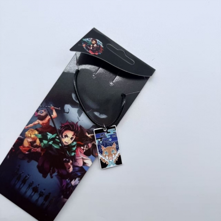Demon Slayer Kimets Anime peripheral leather rope necklace pendant jewelry price for 5 pcs