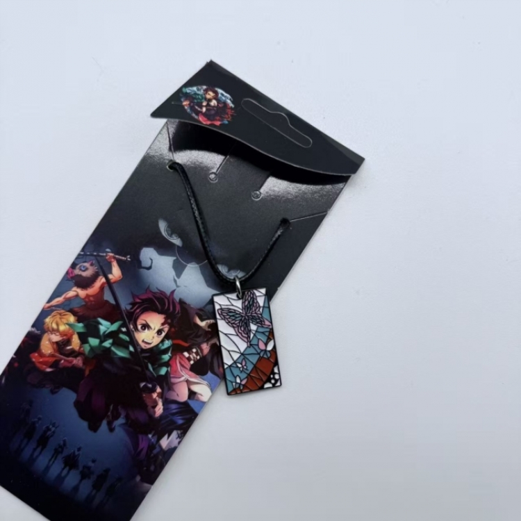 Demon Slayer Kimets Anime peripheral leather rope necklace pendant jewelry price for 5 pcs