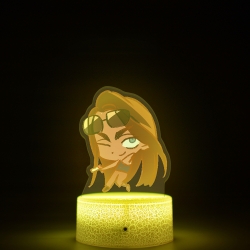 Alien Stage Q version Acrylic night light 16 kinds of color changing USB interface box 14X7X4CM white base