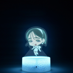 Alien Stage Q version Acrylic night light 16 kinds of color changing USB interface box 14X7X4CM white base