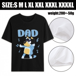 Bluey Anime printed pure cotton short sleeved T-shirt from S to 4XL