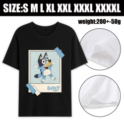 Bluey Anime printed pure cotton short sleeved T-shirt from S to 4XL