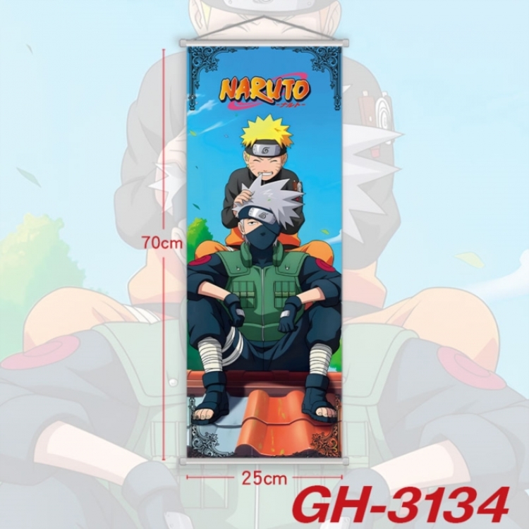 Naruto Plastic Rod Cloth Small Hanging Canvas Painting Wall Scroll 25x70cm price for 5 pcs