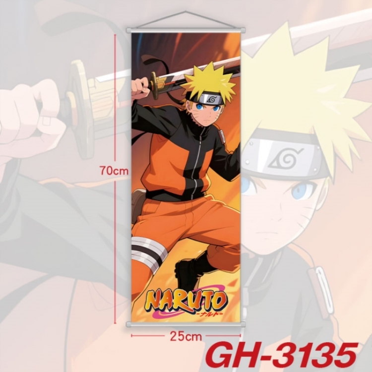 Naruto Plastic Rod Cloth Small Hanging Canvas Painting Wall Scroll 25x70cm price for 5 pcs