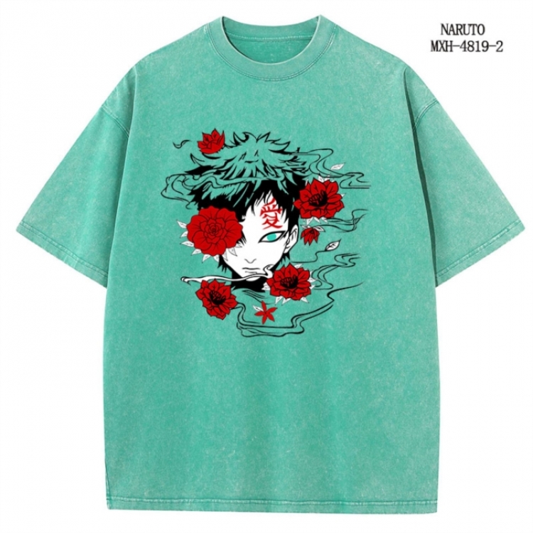 Naruto Anime peripheral pure cotton washed and worn T-shirt from S to 2XL