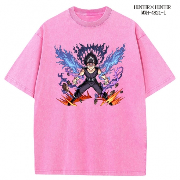 HunterXHunter Anime peripheral pure cotton washed and worn T-shirt from S to 2XL