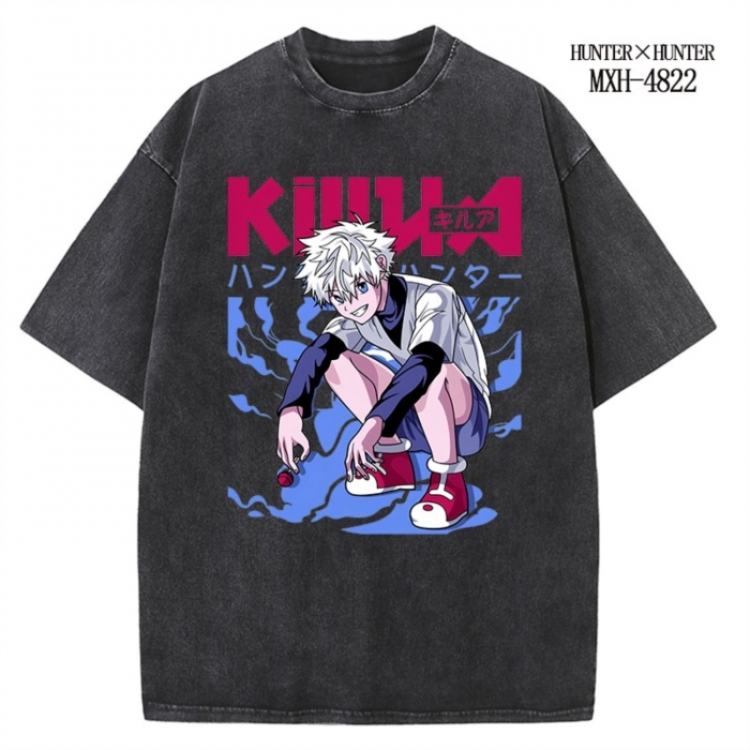 HunterXHunter Anime peripheral pure cotton washed and worn T-shirt from S to 2XL