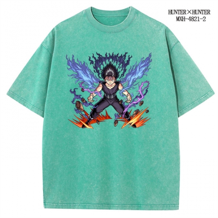 HunterXHunter Anime peripheral pure cotton washed and worn T-shirt from S to 2XL
