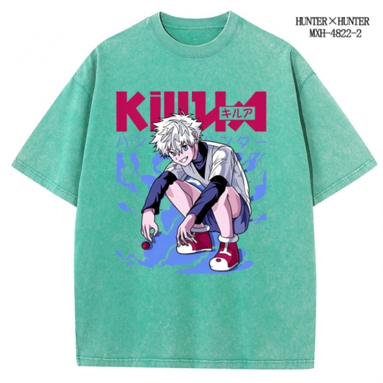 HunterXHunter Anime peripheral pure cotton washed and worn T-shirt from S to 2XL