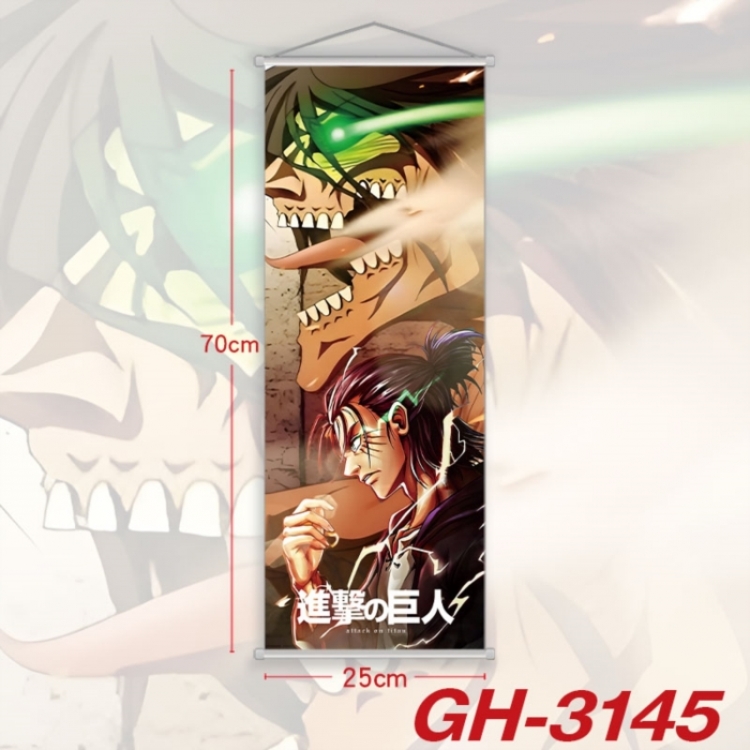 Shingeki no Kyojin Plastic Rod Cloth Small Hanging Canvas Painting Wall Scroll 25x70cm price for 5 pcs