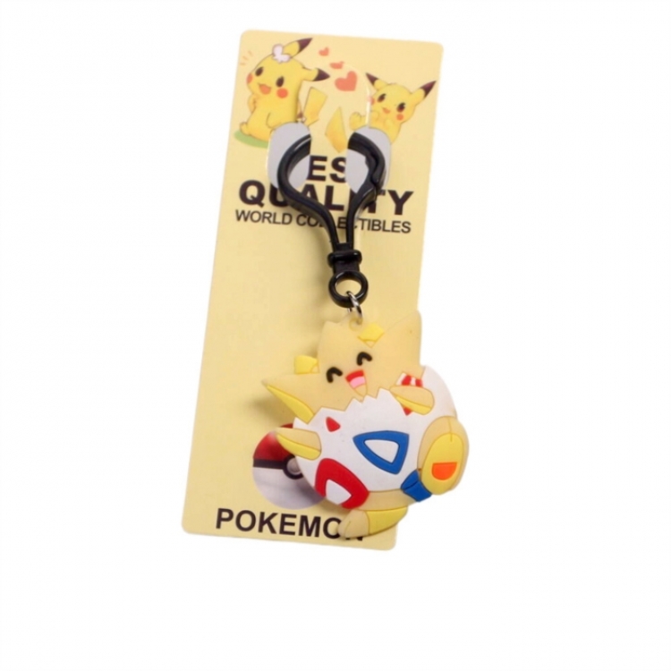 Pokemon Double sided soft adhesive keychain PVC pendant 4CM-6CM price for 10 pcs