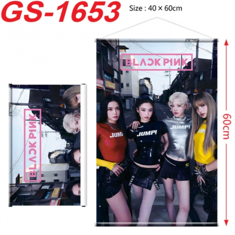 BLACK PINK Anime digital printing hanging rope hanging Wall Scroll 40x60cm
