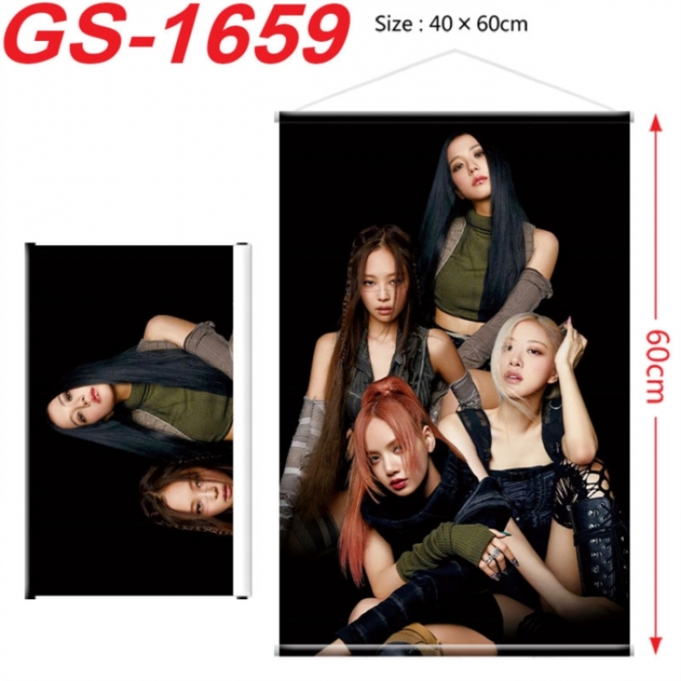 BLACK PINK Anime digital printing hanging rope hanging Wall Scroll 40x60cm
