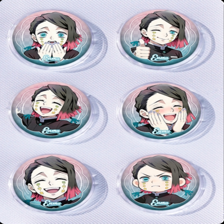 Demon Slayer Kimets Anime peripheral pill bar badge 25mm a set of 6 price for 5 sets 