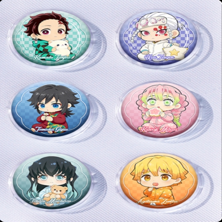Demon Slayer Kimets Anime peripheral pill bar badge 25mm a set of 6 price for 5 sets 