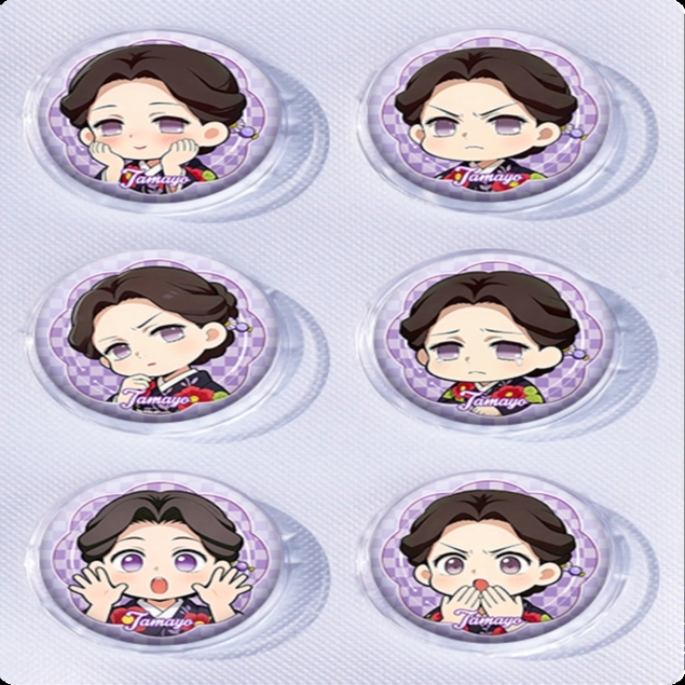 Demon Slayer Kimets Anime peripheral pill bar badge 25mm a set of 6 price for 5 sets 