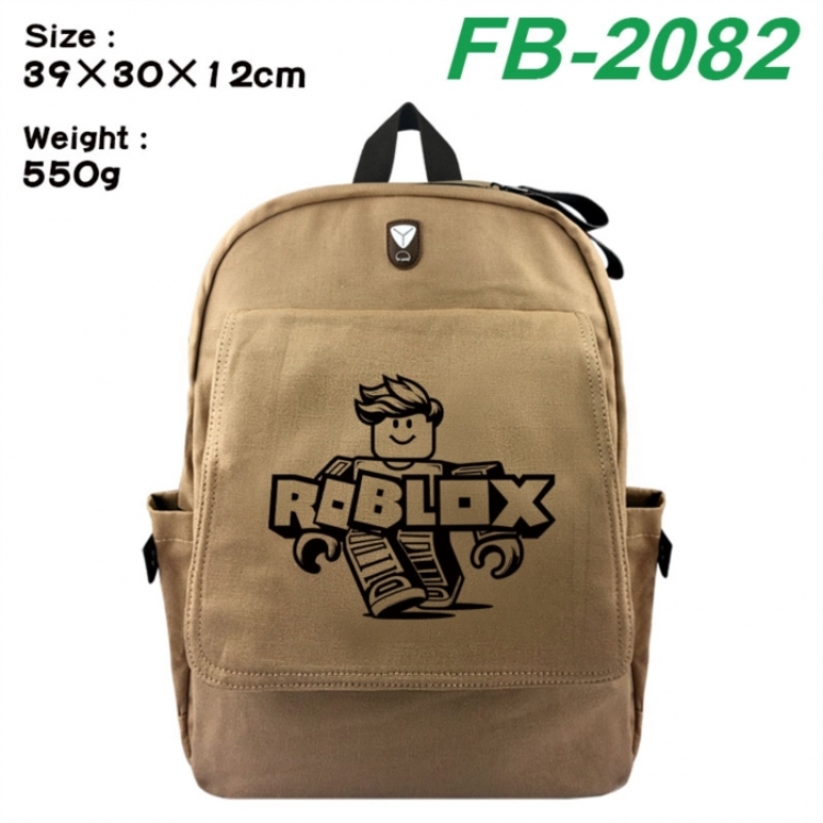 Roblox Canvas Flip Backpack Student Schoolbag Headphone Hole 39X30X12CM 