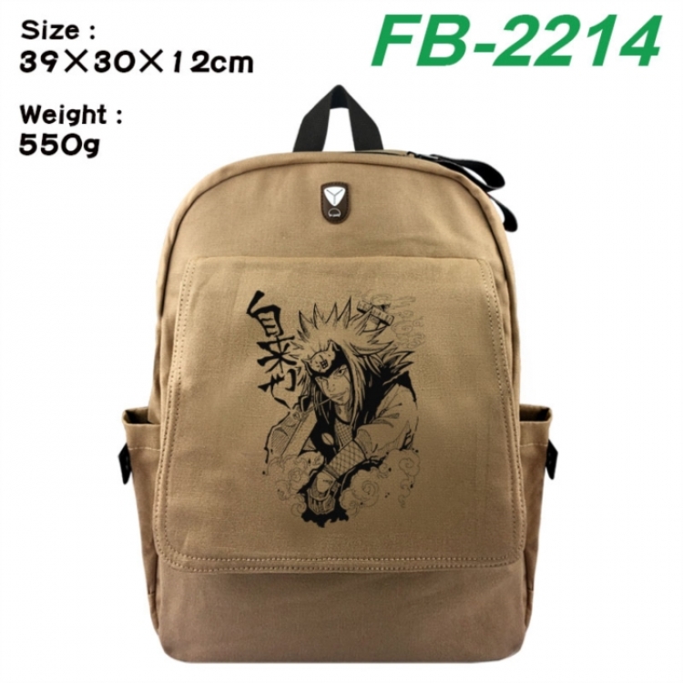 Naruto Canvas Flip Backpack Student Schoolbag Headphone Hole 39X30X12CM 