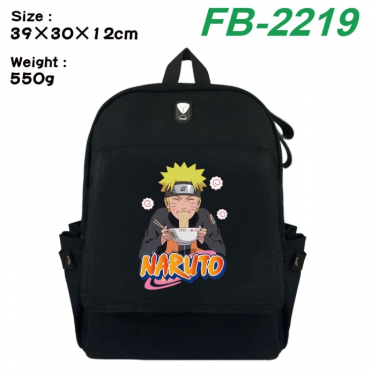 Naruto Canvas Flip Backpack Student Schoolbag Headphone Hole 39X30X12CM 