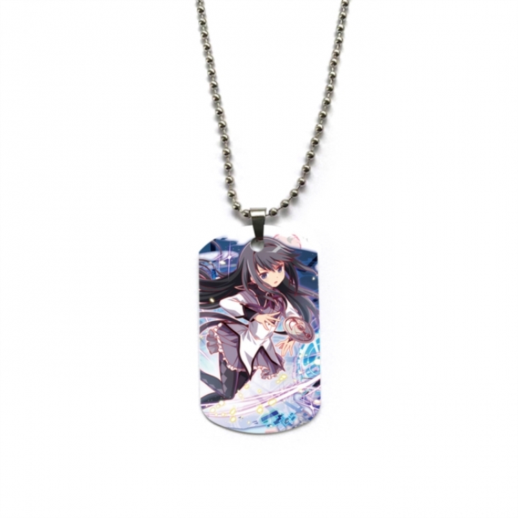 Magical Girl Madoka of the Magus Anime double-sided full color printed military brand necklace price for 5 pcs