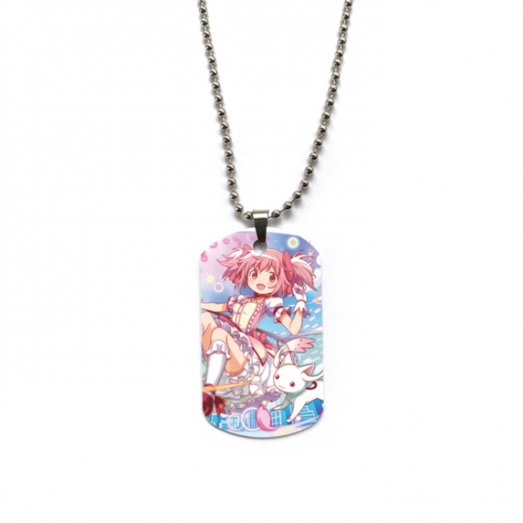 Magical Girl Madoka of the Magus Anime double-sided full color printed military brand necklace price for 5 pcs