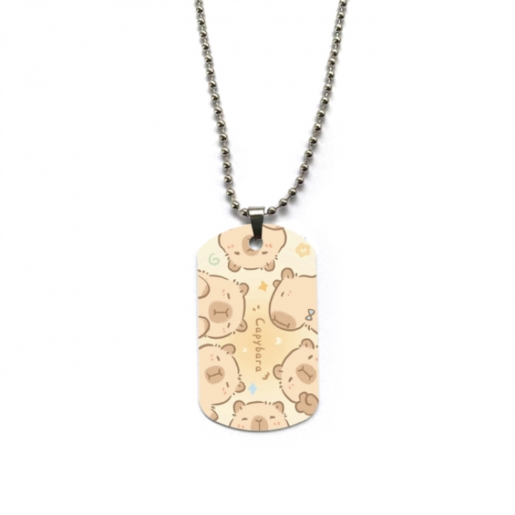 Kapibala Anime double-sided full color printed military brand necklace price for 5 pcs