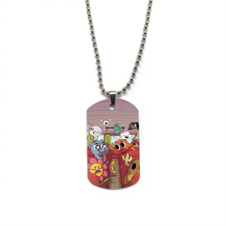The Amazing World of Gumball Anime double-sided full color printed military brand necklace price for 5 pcs