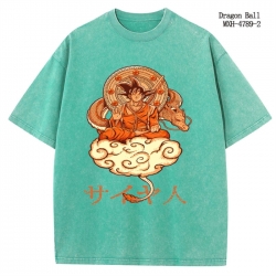 DRAGON BALL Anime peripheral pure cotton washed and worn T-shirt from S to 2XL