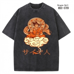 DRAGON BALL Anime peripheral pure cotton washed and worn T-shirt from S to 2XL