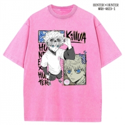 HunterXHunter Anime peripheral pure cotton washed and worn T-shirt from S to 2XL