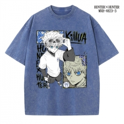 HunterXHunter Anime peripheral pure cotton washed and worn T-shirt from S to 2XL
