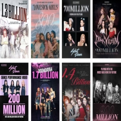 BLACK PINK Embossed poster 8 p...