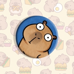 Kapibala Anime tinplate brooch badge price for 5 pcs