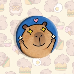 Kapibala Anime tinplate brooch badge price for 5 pcs