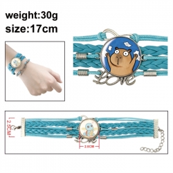 Kapibala Anime bracelet multi-layer leather gemstone bracelet price for 5 pcs