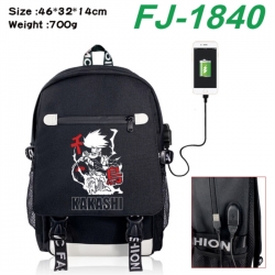 Naruto canvas USB backpack car...