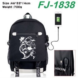 Naruto canvas USB backpack car...