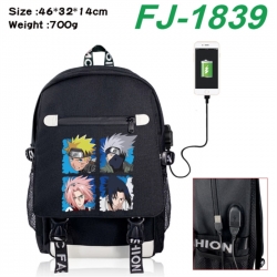Naruto canvas USB backpack car...