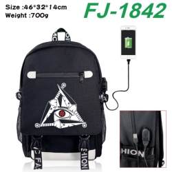 Naruto canvas USB backpack car...