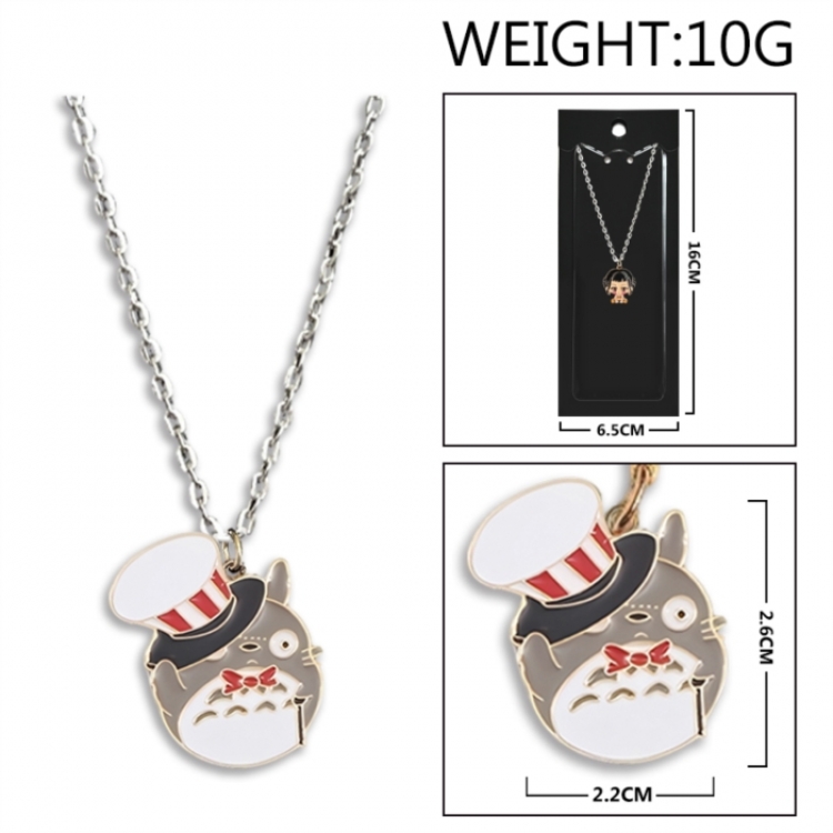 TOTORO Anime peripheral colorful drip oil alloy necklace price for 5 pcs