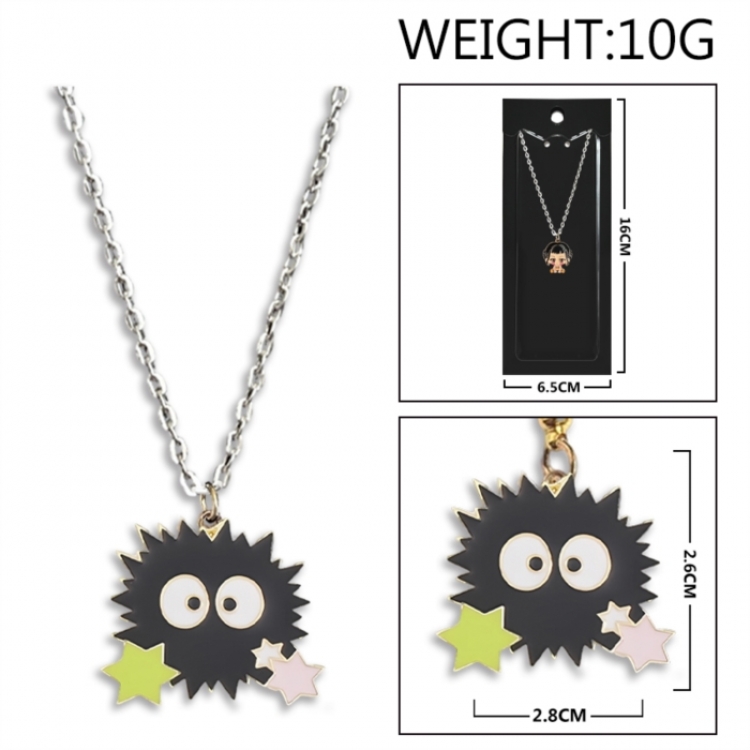 TOTORO Anime peripheral colorful drip oil alloy necklace price for 5 pcs