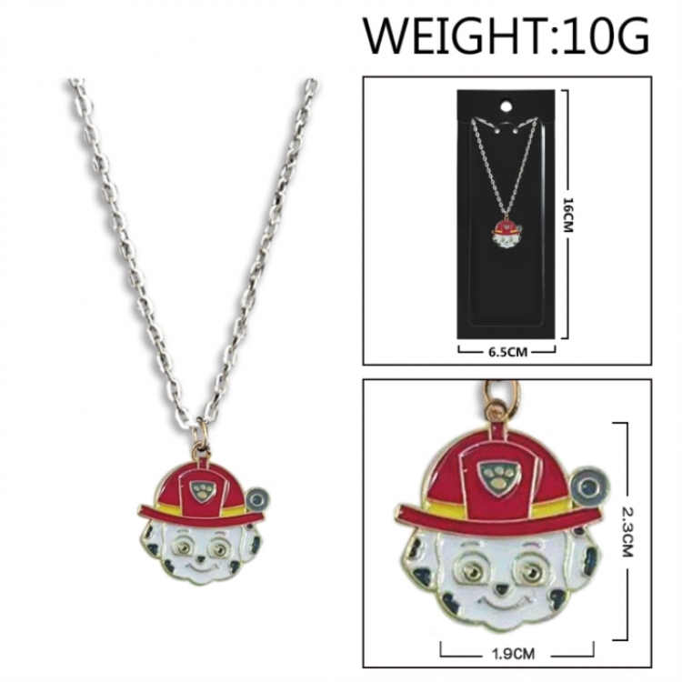 PAW Patrol Anime peripheral colorful drip oil alloy necklace price for 5 pcs