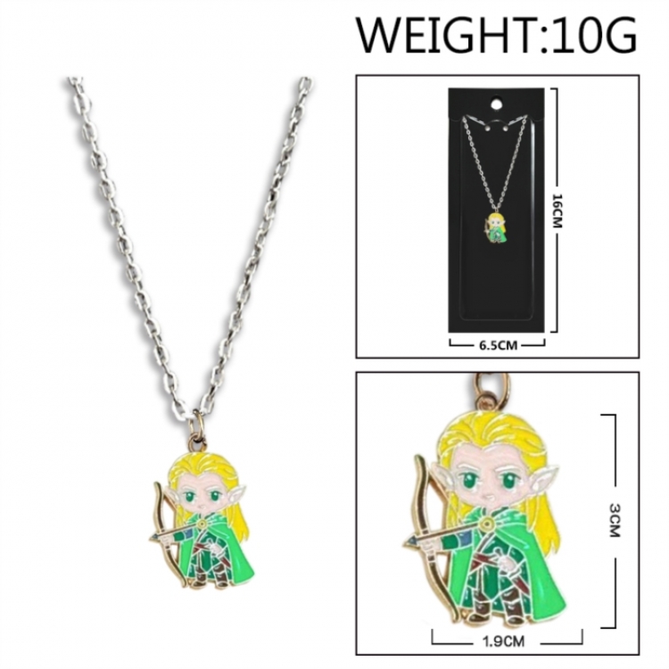 The Lord of the Rings Anime peripheral colorful drip oil alloy necklace price for 5 pcs