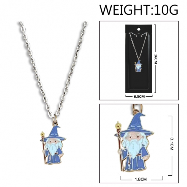 The Lord of the Rings Anime peripheral colorful drip oil alloy necklace price for 5 pcs